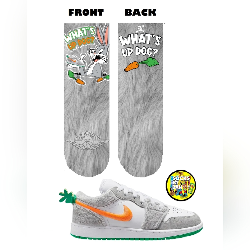 Jordan 1 buggs bunny socks